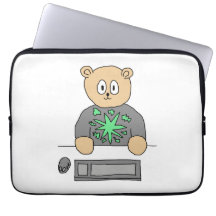 Sat At Computer Keyboard. Laptop Computer Sleeve