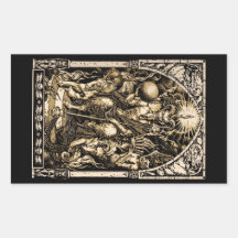 Satan Enthroned Rectangle Stickers