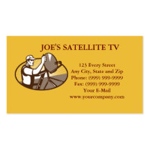 Satellite Cable TV Installation Business Card
