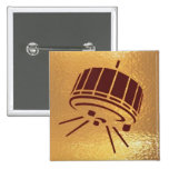Satellite Robot Space Station - Medal Icon Gold Pins