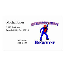 Saturday Night Disco Beaver Business Card