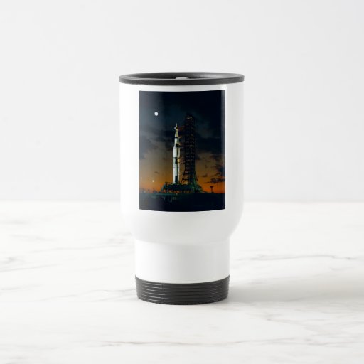 Saturn the planet with rings around mug