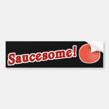 Saucesome Funny Tomato Bumper Sticker