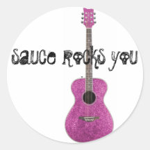 Saucey Rock Round Stickers