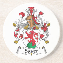 Sauer Family Crest Coaster