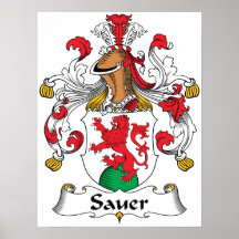 Sauer Family Crest Print