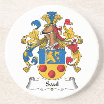 Saul Family Crest Drink Coaster