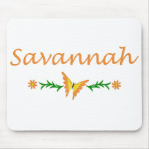 Savannah (Orange Butterfly) Mousepads