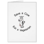 Save a Cow Eat A Vegetarian Greeting Card