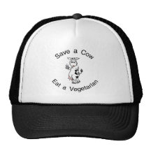 Save a Cow Eat A Vegetarian Mesh Hat