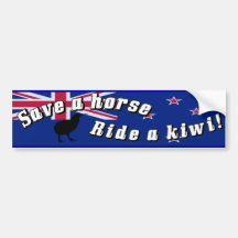 Save a Horse Ride a Kiwi Bumper Sticker NZ