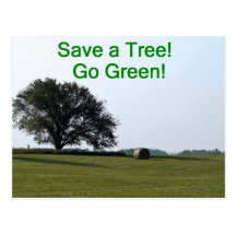 Save a tree! post card