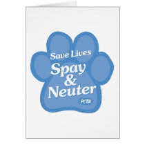 Save Lives, Spay & Neuter Card cards