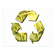 Save Money Recycle Postcard