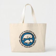 Save our dugong & turtles canvas bags