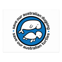 Save our dugong & turtles postcard