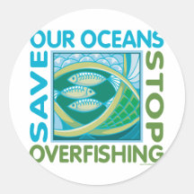 Save Our Oceans - Stop Overfishing Sticker