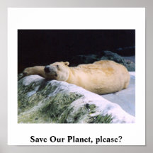Save Our Planet, Please? Polar Bear series poster