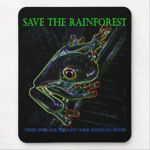 Save Rainforest or Polar Bears? Mousepad