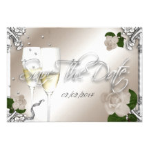 Save The Date 25th Anniversary Wedding Custom Invitation