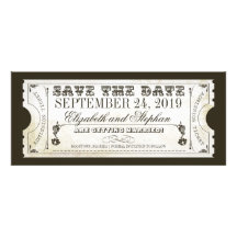 save the date admission tickets personalized invite