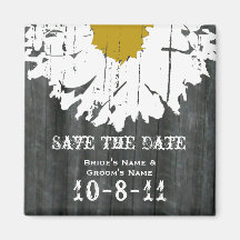 Save The Date - Barnwood & Daisy Fridge Magnets