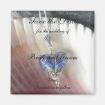 Save the Date - Beach heart necklace Magnets