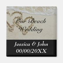 Save The Date Beach Wedding Magnet