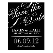 SAVE THE DATE | BLACK & WHITE POST CARD