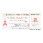 save the date boarding pass to paris france personalized invitation