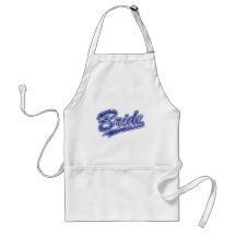 Save the Date/Bride in Blue Apron