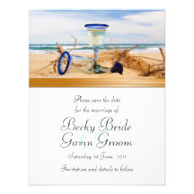 Save the Date Card Beach Wedding Personalized Invite