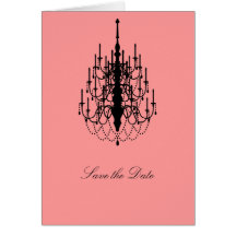 Save the Date (Chandelier) Greeting Card