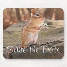 Save the Date Chipmunk Mousepad
