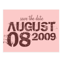 save the date - customise post card