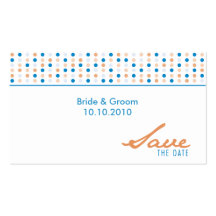 Save The Date - Dots Business Card