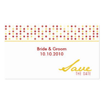 Save The Date - Dots Business Card Templates