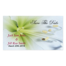 Save The Date flower wedding cards Business Card