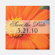 Save the Date Gerbera Daisy Magnet