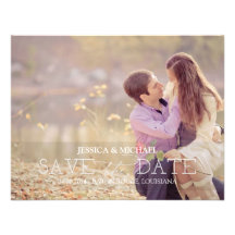 Save the Date | Grey Stripes Personalized Announcement