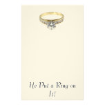 Save the Date/ He Put a Ring on It! Stationery Paper