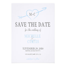 Save the Date - Heart and Arrow Custom Invite