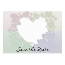 Save the Date Hearts Business Card - Customisable