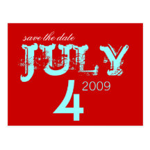 Save the Date - July - Customised Postcard