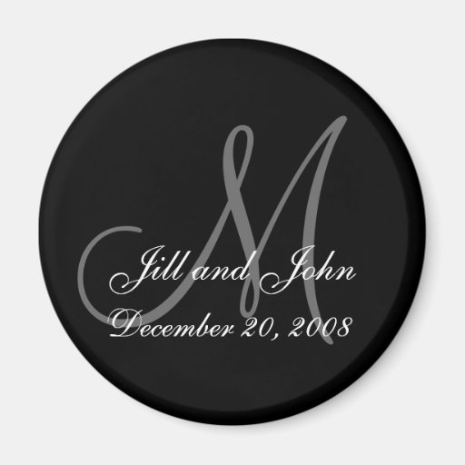 Save the Date Magnet First Names and Initials