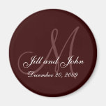 Save the Date Magnet First Names and Initials Brow