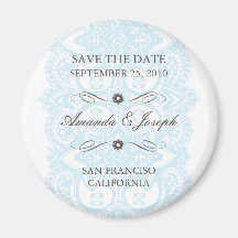 Save The Date Magnet-Vintage Blossom