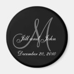 Save the Date Monogram & First Names Fridge Magnets
