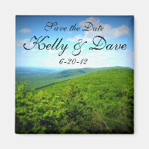 Save the Date Mountain Top Magnet