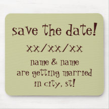 save the date mousepad